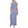 image:imageWEACZZY Women V Neck Sleeveless Sexy Maxi Dress Casual Hem Bodycon High Slit Cocktail Party Long Dresses 2026Smoke Blue