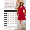 image:imageWEACZZY Womens Long Sleeve Casual Fall Dresses VNeck Swing Floral Party Dress with Pockets 2026Black