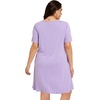 image:imageelescat Plus Size Summer Dresses for Women Casual Short Sleeve Pockets Loose Oversized T Shirt Sundress 2026A Light Purple