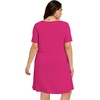 image:imageelescat Plus Size Summer Dresses for Women Casual Short Sleeve Pockets Loose Oversized T Shirt Sundress 2026A Rose Red