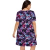 image:imageelescat Plus Size Summer Dresses for Women Casual Short Sleeve Pockets Loose Oversized T Shirt Sundress 2026Rose Red Floral