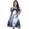image:imageSummer Dresses for Women Casual Tshirt Short Sleeve Floral Sundress Beach Cover Ups with Pockets 2026A Blue Tie Dye