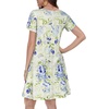 image:imageSummer Dresses for Women Casual Tshirt Short Sleeve Floral Sundress Beach Cover Ups with Pockets 2026A White Purple Floral
