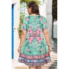image:imageSummer Dresses for Women Casual Tshirt Short Sleeve Floral Sundress Beach Cover Ups with Pockets 2026Aquamarine Flower