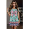 image:imageSummer Dresses for Women Casual Tshirt Short Sleeve Floral Sundress Beach Cover Ups with Pockets 2026Aquamarine Flower
