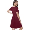 image:imageSummer Dresses for Women Casual Tshirt Short Sleeve Floral Sundress Beach Cover Ups with Pockets 2026B Burgundy