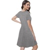image:imageSummer Dresses for Women Casual Tshirt Short Sleeve Floral Sundress Beach Cover Ups with Pockets 2026B Dark Grey