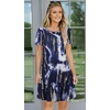 image:imageSummer Dresses for Women Casual Tshirt Short Sleeve Floral Sundress Beach Cover Ups with Pockets 2026B Deep Blue Tie Dye