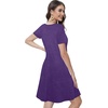 image:imageSummer Dresses for Women Casual Tshirt Short Sleeve Floral Sundress Beach Cover Ups with Pockets 2026B Purple