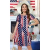 image:imageSummer Dresses for Women Casual Tshirt Short Sleeve Floral Sundress Beach Cover Ups with Pockets 2026B Us Flag Stripe