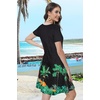 image:imageSummer Dresses for Women Casual Tshirt Short Sleeve Floral Sundress Beach Cover Ups with Pockets 2026Black Coconut Tree
