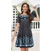image:imageSummer Dresses for Women Casual Tshirt Short Sleeve Floral Sundress Beach Cover Ups with Pockets 2026Black Star Boho