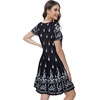 image:imageSummer Dresses for Women Casual Tshirt Short Sleeve Floral Sundress Beach Cover Ups with Pockets 2026Black White Boho
