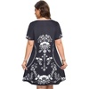 image:imageSummer Dresses for Women Casual Tshirt Short Sleeve Floral Sundress Beach Cover Ups with Pockets 2026Black White Flower