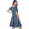 image:imageSummer Dresses for Women Casual Tshirt Short Sleeve Floral Sundress Beach Cover Ups with Pockets 2026Blue Boho Stripe