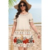image:imageSummer Dresses for Women Casual Tshirt Short Sleeve Floral Sundress Beach Cover Ups with Pockets 2026C Apricot Flower
