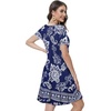 image:imageSummer Dresses for Women Casual Tshirt Short Sleeve Floral Sundress Beach Cover Ups with Pockets 2026Deep Bule Boho