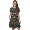 image:imageSummer Dresses for Women Casual Tshirt Short Sleeve Floral Sundress Beach Cover Ups with Pockets 2026Golden Butterfly