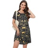 image:imageSummer Dresses for Women Casual Tshirt Short Sleeve Floral Sundress Beach Cover Ups with Pockets 2026Golden Butterfly