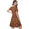 image:imageSummer Dresses for Women Casual Tshirt Short Sleeve Floral Sundress Beach Cover Ups with Pockets 2026Wine Red Yellow Floral