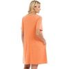 image:imageelescat Sundress for Women Casual Loose Summer Short Sleeve Pleated Front Crew Neck T Shirt Dress with Pockets 2026Coral Orange Pink