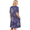 image:imageelescat Sundress for Women Casual Loose Summer Short Sleeve Pleated Front Crew Neck T Shirt Dress with Pockets 2026Purple Boho