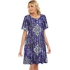 image:imageelescat Sundress for Women Casual Loose Summer Short Sleeve Pleated Front Crew Neck T Shirt Dress with Pockets 2026Purple Boho