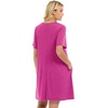 image:imageelescat Sundress for Women Casual Loose Summer Short Sleeve Pleated Front Crew Neck T Shirt Dress with Pockets 2026Rose