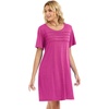 image:imageelescat Sundress for Women Casual Loose Summer Short Sleeve Pleated Front Crew Neck T Shirt Dress with Pockets 2026Rose