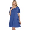 image:imageelescat Sundress for Women Casual Loose Summer Short Sleeve Pleated Front Crew Neck T Shirt Dress with Pockets 2026Royal Blue