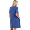 image:imageelescat Sundress for Women Casual Loose Summer Short Sleeve Pleated Front Crew Neck T Shirt Dress with Pockets 2026Royal Blue