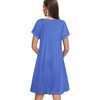 image:imageelescat Sundresses for Women 2026 Summer Casual Loose V Neck Short Sleeve Tshirt Dress with PocketsRoyal Blue
