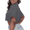image:imageCrop Tops for Women Casual Short Sleeve T Shirts Summer Basic Top Crew Neck Oversized Cropped Tees 2026Dark Gray Butterfly