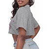image:imageCrop Tops for Women Casual Short Sleeve T Shirts Summer Basic Top Crew Neck Oversized Cropped Tees 2026Gray Flower
