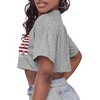 image:imageCrop Tops for Women Casual Short Sleeve T Shirts Summer Basic Top Crew Neck Oversized Cropped Tees 2026Gray Usa