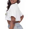 image:imageCrop Tops for Women Casual Short Sleeve T Shirts Summer Basic Top Crew Neck Oversized Cropped Tees 2026White Daisy