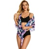 image:imageSwimsuit Coverups for Women Sarong Beach Bikini Wrap Sheer Short Skirt Chiffon Scarf for Swimwear 2026Colorful Coconut Tree