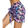 image:imageSwimsuit Coverups for Women Sarong Beach Bikini Wrap Sheer Short Skirt Chiffon Scarf for Swimwear 2026Colorful Coconut Tree