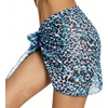 image:imageSwimsuit Coverups for Women Sarong Beach Bikini Wrap Sheer Short Skirt Chiffon Scarf for Swimwear 2026Pink Green Leopard
