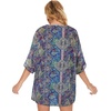 image:imageWomens Floral Print Puff Sleeve Kimono Cardigan Loose Cover Up Casual Blouse Tops 2026Blue Purple Bohemia Print
