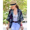 image:imageWomens Floral Print Puff Sleeve Kimono Cardigan Loose Cover Up Casual Blouse Tops 2026Boho Purple