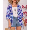 image:imageWomens Floral Print Puff Sleeve Kimono Cardigan Loose Cover Up Casual Blouse Tops 2026Colorful Coconut Tree