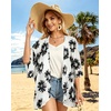 image:imageWomens Floral Print Puff Sleeve Kimono Cardigan Loose Cover Up Casual Blouse Tops 2026Dasiy White
