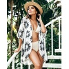 image:imageWomens Floral Print Puff Sleeve Kimono Cardigan Loose Cover Up Casual Blouse Tops 2026Dasiy White
