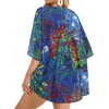 image:imageWomens Floral Print Puff Sleeve Kimono Cardigan Loose Cover Up Casual Blouse Tops 2026Green