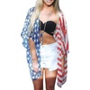 image:imageWomens Floral Print Puff Sleeve Kimono Cardigan Loose Cover Up Casual Blouse Tops 2026Us Flag Print