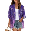 Purple Green Floral