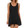image:imageCHICGAL Swimsuit Coverup for Women Summer Sleeveless Beach Dress Tank Bikini Bathing Suit Cover Up 2026A Black