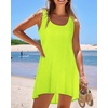 image:imageCHICGAL Swimsuit Coverup for Women Summer Sleeveless Beach Dress Tank Bikini Bathing Suit Cover Up 2026A Bright Green