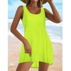 image:imageCHICGAL Swimsuit Coverup for Women Summer Sleeveless Beach Dress Tank Bikini Bathing Suit Cover Up 2026A Bright Green